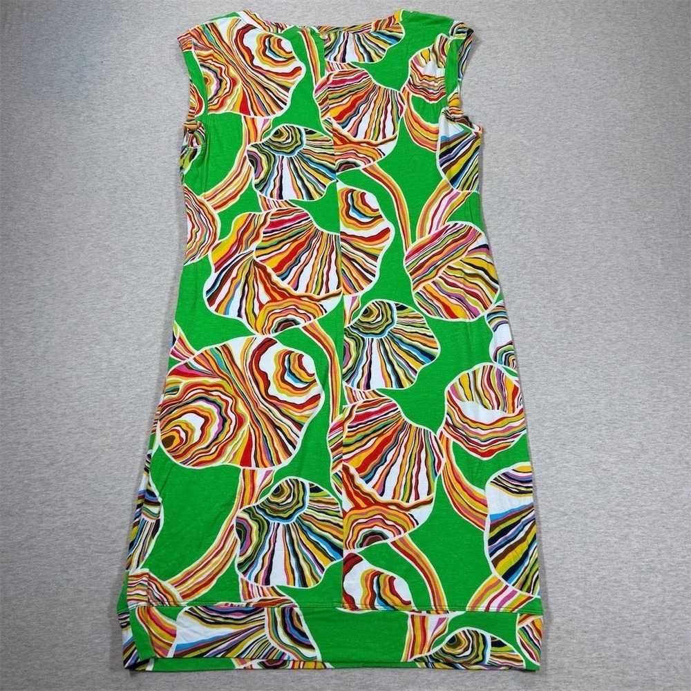 Trina Turk Dress Womens Size S Green Multicolor Abstract Shift Knee Length - Picture 7 of 7